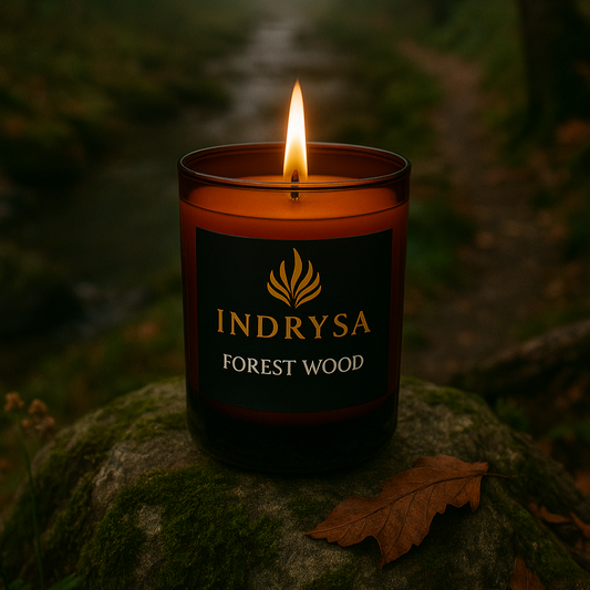 INDRYSA Elegant Forest Wood Candle